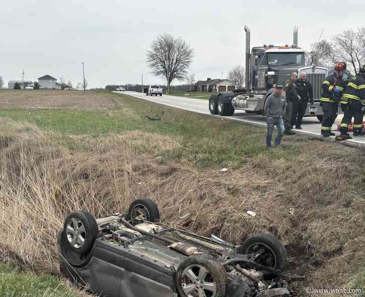 Driver avoids major injuries after car flips into creek near Auburn