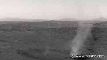 NASA's Perseverance rover watches as 2 Mars dust devils merge into 1 (video)