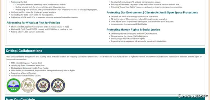 City of Albuquerque launches dashboard tracking federal funding cuts