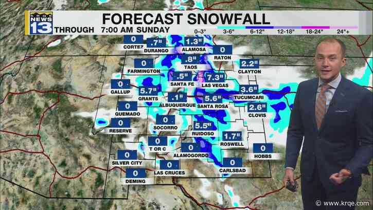 Winter storm moves into New Mexico through Saturday