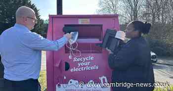 Pink recycling bins for electricals will soon appear in a Cambs town