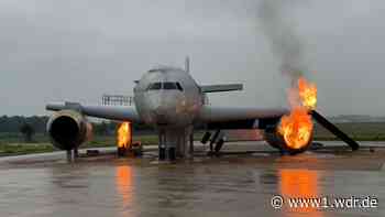Flugunfall-Übung am Düsseldorfer Flughafen