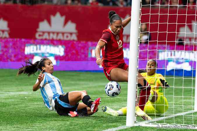 Rose scores, Canadian women’s soccer team blanks Argentina 3-0