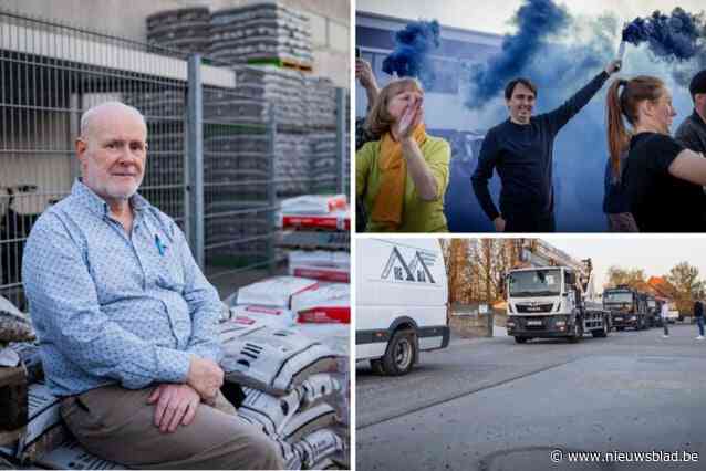 Collega’s zorgen met colonne vrachtwagens voor onvergetelijk afscheid van ‘De Fons’ (74): “Hij was er altijd, wist altijd alles”
