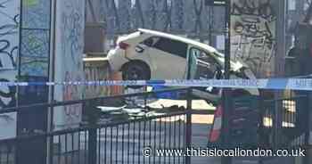 Man and woman seriously injured after car crashes off road in Paddington police chase