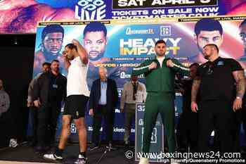 Joe Joyce 275.1 vs. Filip Hrgovic 250.6 & Undercard Weigh-in Results for Saturday on DAZN
