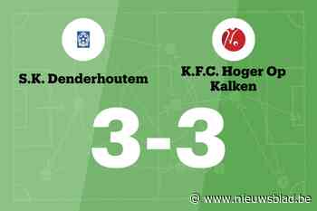 HO Kalken B speelt gelijk in uitwedstrijd tegen SK Denderhoutem B