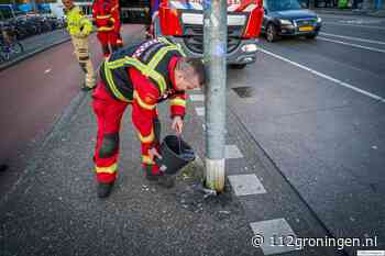 Brandweer komt ter plaatse voor buitenbrand bij Hoofdstation Groningen