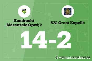 Mazenzele Opwijk C laat VV Groot Kapelle kansloos