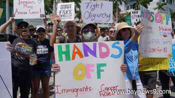 Protesters tee off against Trump and Musk in 'Hands Off!' rallies across the U.S.