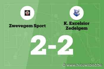Zwevegem Sport en Excelsior Zedelgem delen de punten