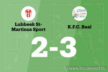SMS Lubbeek B nog steeds zonder winst na verlies tegen Baal