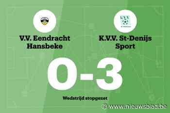 Match tussen Eendracht Hansbeke B en KVV Sint-Denijssport B stopgezet