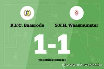 Match tussen KFC Baasrode en SVH Waasmunster stopgezet