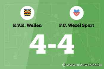 KVK Wellen sleept gelijkspel uit de brand in de thuiswedstrijd tegen Wezel Sport