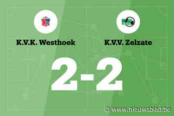 KVK Westhoek speelt thuis gelijk tegen KVV Zelzate