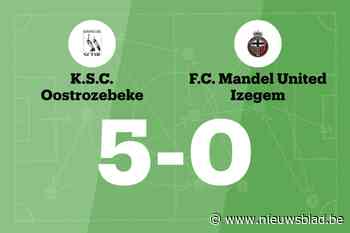 SC Oostrozebeke verslaat Mandel United met 5-0