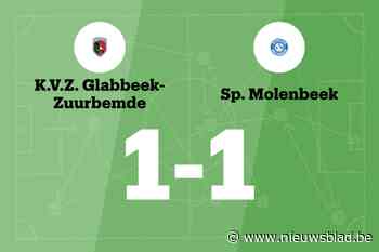 Zegereeks Glabbeek ten einde door gelijkspel tegen SP Molenbeek