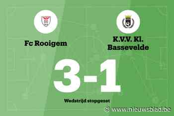 Match tussen FC Rooigem en Klauwaarts Bassevelde stopgezet