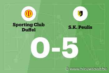 Peulis wint tegen SC Duffel B door treffers van Van Dam