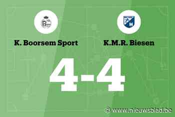 KMR Biesen sleept gelijkspel uit de brand in de uitwedstrijd tegen Boorsem