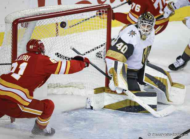Smith scores in OT as Golden Knights edge Flames 3-2