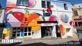Mural featuring giant beach balls unveiled