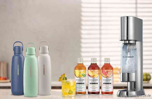 Sprudelnder Genuss mit Eleganz & Frische: Der neue Premium-Sprudler von SodaStream - raffinierte Sirups & trendige To-Go-Flaschen für Zuhause und unterwegs!