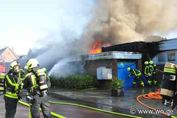 Garagenbrand droht auf Wohnhaus überzugreifen