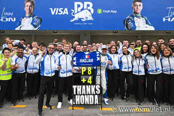 Hadjar rijdt voor het eerst in de punten: ‘Jammer dat Lewis aan mij voorbijkwam’