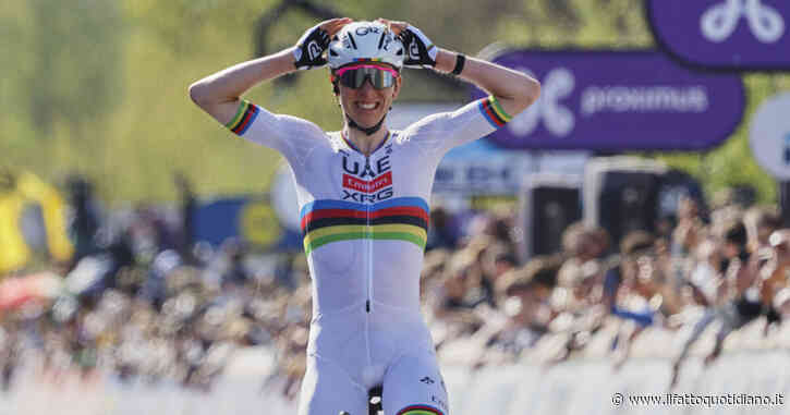Tadej Pogačar vincitore del Giro delle Fiandre 2025: lo sloveno taglia il traguardo dopo 18 km in solitaria