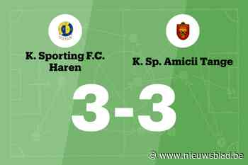 KFC Haren en Amicii Tange eindigt op 3-3