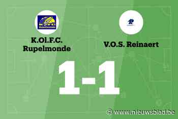 FC Rupelmonde speelt thuis gelijk tegen VOS Reinaert