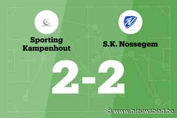 Nossegem speelt gelijk in uitwedstrijd tegen Kampenhout