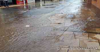 Big water main burst closes major city centre road - again