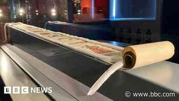 Medieval scroll found in shoebox goes on display