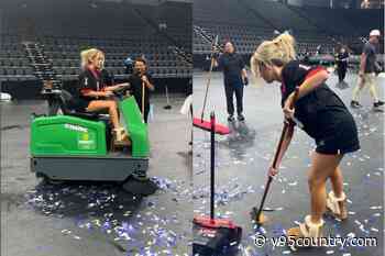 Megan Moroney Jumps In to Help Clean Up After Her Show [Watch]