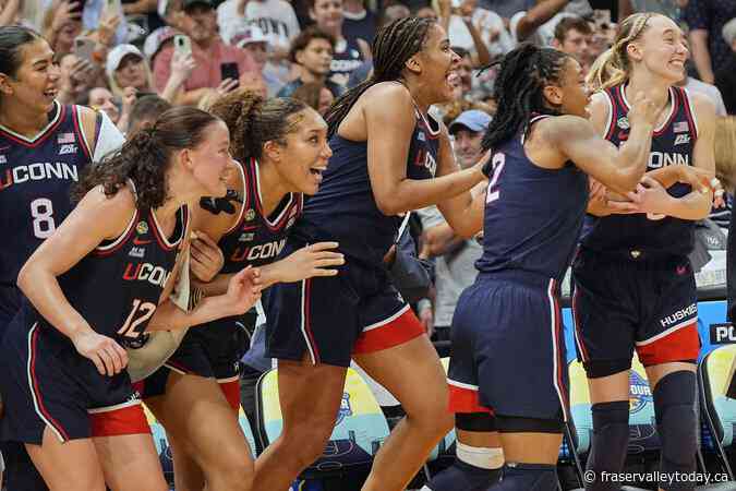 UConn returns to top of women’s basketball, dominates South Carolina 82-59 to capture its 12th title