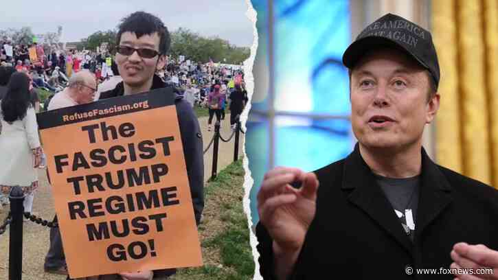 Musk slams 'puppetmasters' after protesters struggle to explain why they call Trump a 'fascist' in viral video