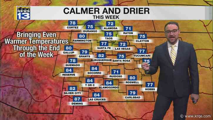 Drier and warmer conditions move in this week