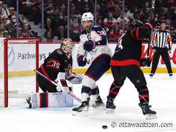 Senators' 4-0 win over Columbus moves Ottawa within win of playoff payoff