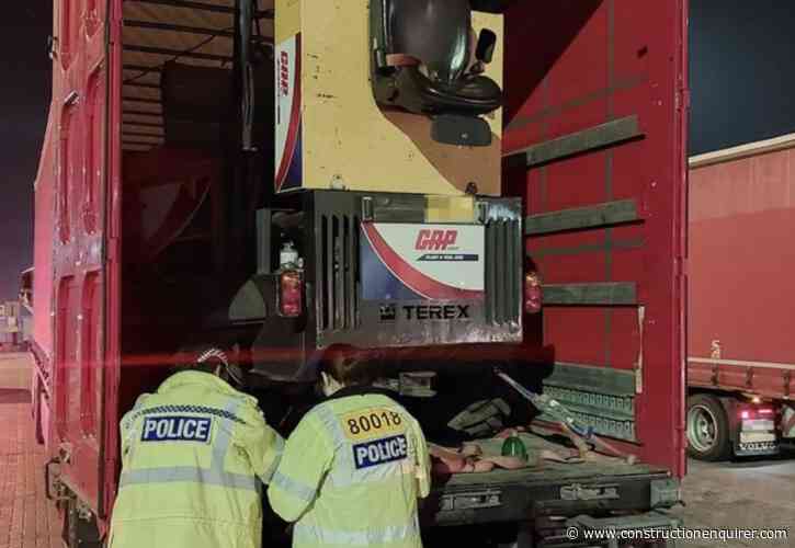 Police recover £100,000 stolen plant at Harwich port