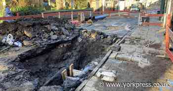 Main road in York remains closed after pipe burst