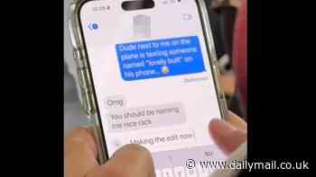 Plane passenger caught sending X-rated text by traveller sat behind him