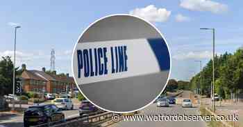 Police close A41 lane after Mercedes and Audi crash