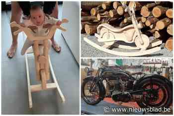 Bieke krijgt houten schommelmoto: “Passend cadeau voor mijn kleinkind”