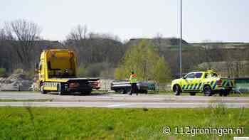 Aanhanger raakt los van auto op de A7