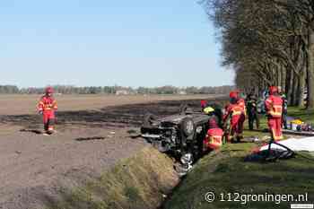 Fors eenzijdig ongeval Wedderweg in Oude Pekela