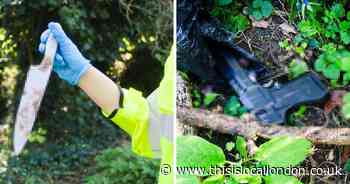 Fake gun and large knife pulled from bushes during search in Lewisham park