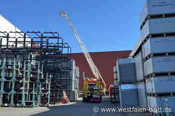 Feuer auf Gestamp-Gelände in Bielefeld